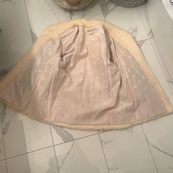 Creamy vintage mink jacket walking length Sharon Stone style made in 🇨🇦genuine - Picture 16 of 16